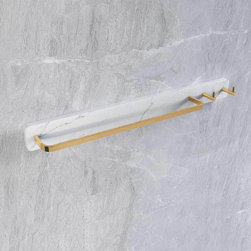 

Marble Bathroom Towel Bar Brass Wall Mounted Towel Rack White/Black Shower Towel Rail Rack With Hook bathroom aAccessories