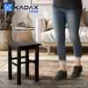 KADAX Sgabello in Legno da Cucina Sgabello Sedia 43,5cm Solido Nero
