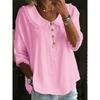 GMXIA Women's Fashion Casual V-Neck 3/4 Sleeves Blouses & Shirts