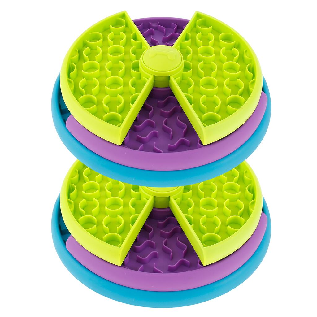 1/2Pcs Dog Slow Feeder Interactive Dog Puzzle Game Toy Reusable 3 Layers Puzzle Puppy Feeder for Pet Avoid Gulping