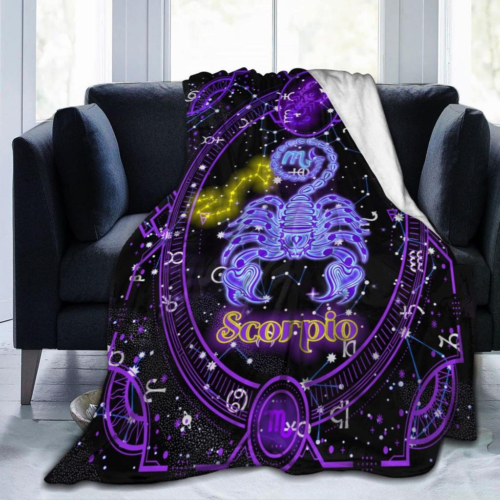 Cartoon Constellation Flannel Blanket Light Blanket Sofa Bedroom Bed Decorative Blanket