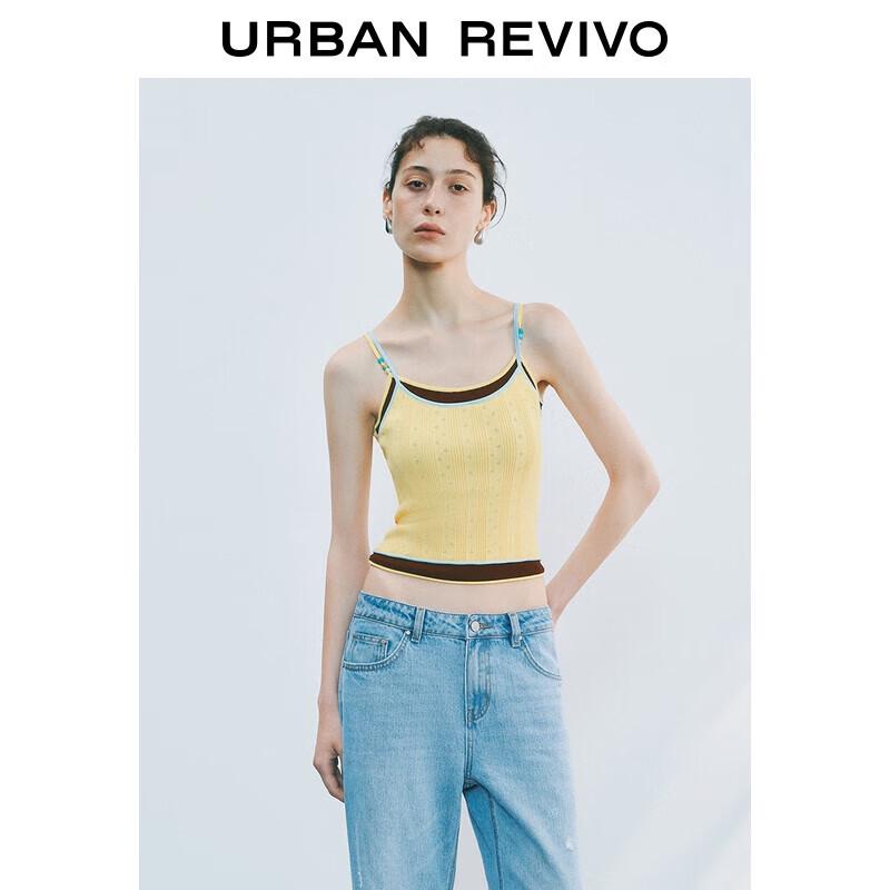 

Женский вязаный жилет в стиле колор-блок от UR M