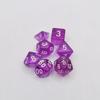7-Die Transparent Digital Dice Set Acrylic Table Opaque Polyhedral Dices for DND Dice Tabletop Role-Playing Game Dice