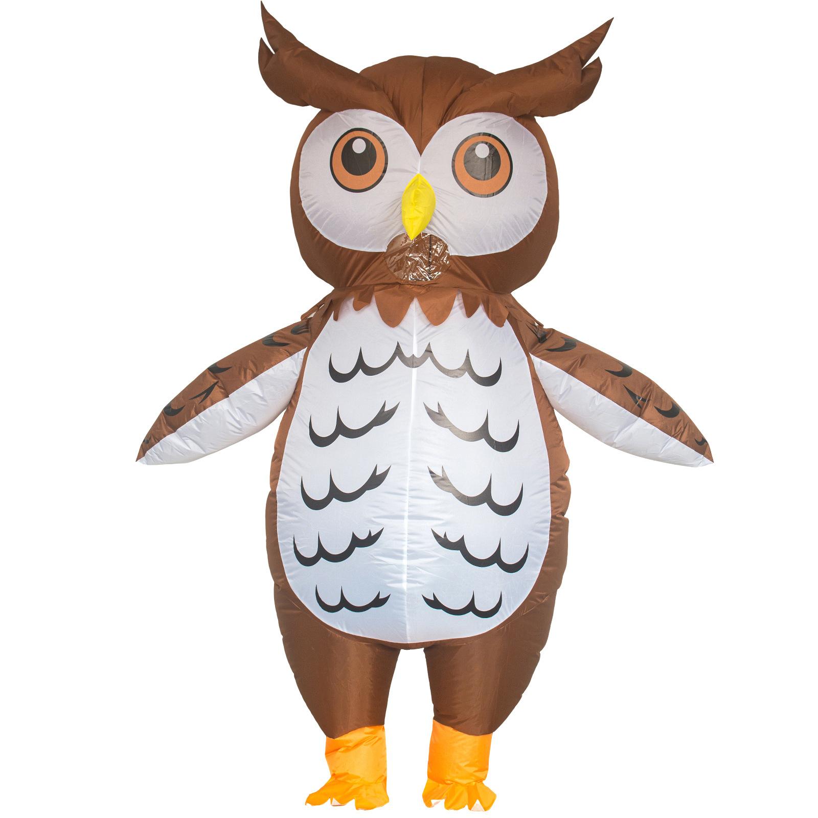 Pandadeals Unisex Brown Fun Inflatable Owl Costume For Adults 150-190Cm