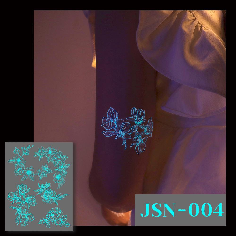 Adesivi Tatuaggio Ricaron 2024 Henné Luminoso & Farfalla Bianca per Viso & Braccio