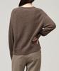 MUSINSA STANDARD WOMAN Women'S Lambswool Ribbed V-Neck Knit [Heather Brown]