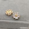 5pc/lot Shining Crystal Flower Buttons Cubic Zirconia Button for Shirt Decorative CZ Sewing Buttons for Cashmere Knit Cardigan