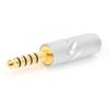 4.4mm 5 Pole Balanced Output Plug Replacement for Sony   Furutech Headphones HeadsetSilver