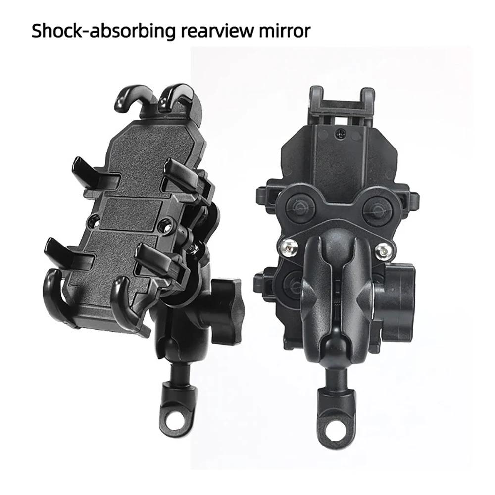 Moto Motorcycle Phone Mount Handlebar Holder Shockproof GPS Bracket Motorbike Scooter Universal Anti-vibration Smartphone Clamp