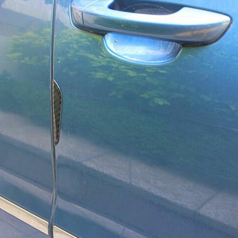 4X Anti-Collision Trim Carbon Fiber Car Door Edge Guard Strip Protector Bumper