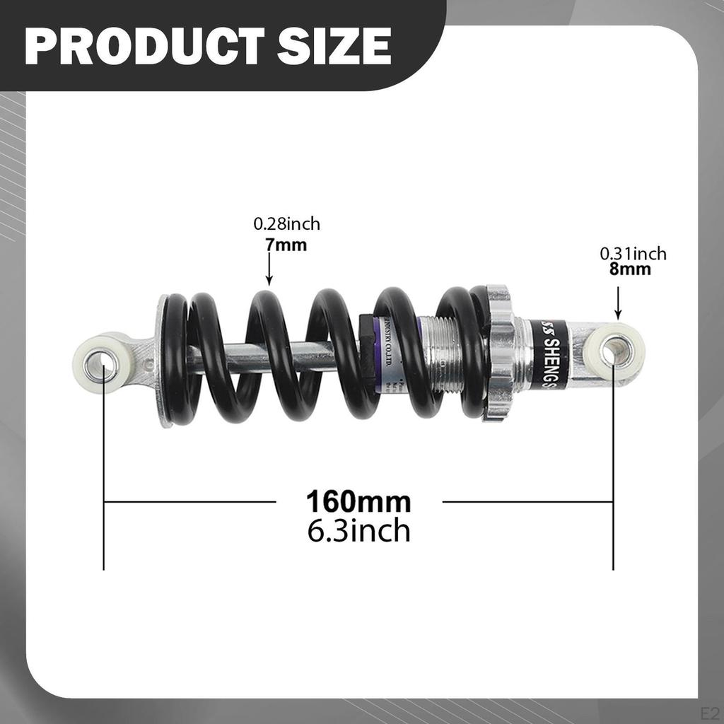 Rear Shock Absorber Suspension Spring Part Spare Repair Shocks Damper 160mm 750lbs for Mini