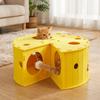 Breathable Cheese Tunnel Bed Detachable Cat Scratching Board Cat Hiding Nest  Home Indoor Use