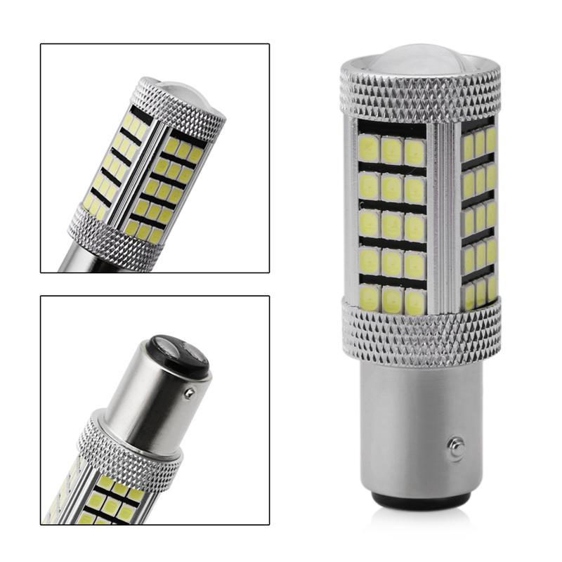 Turn LED Projector DC12V 1157 2835 63 LED 6000K Lamp Bulb Backup Reverse Light Tail Brake Inversion Light