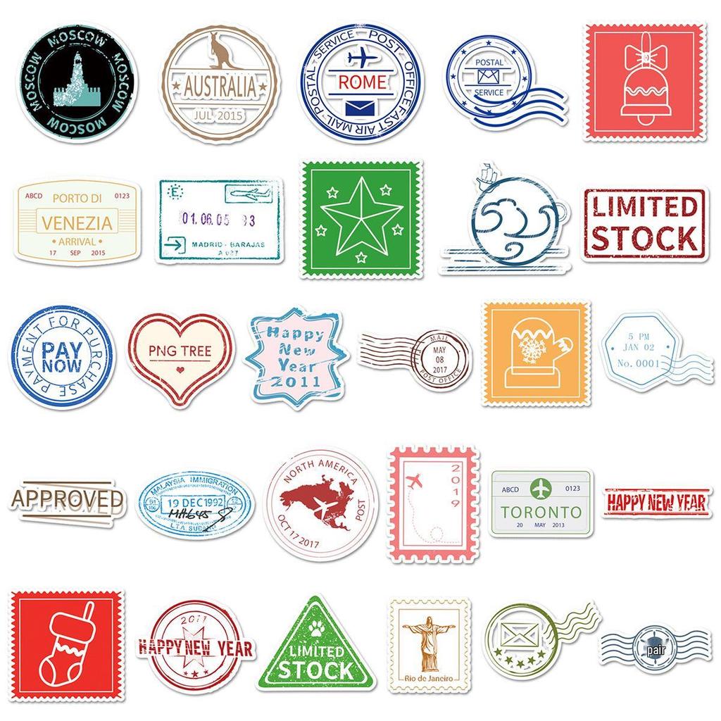 116 Wasserdichte Retro Graffiti und Poststempel Aufkleber für DIY Handyhüllen und Koffer