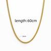 Fenny  18K PVD Plated Waterproof&No Fade Geometric Snake Long Sweater Chain Stainless Steel Necklace for Women