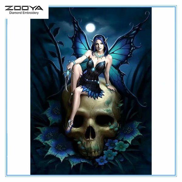 

ZOOYA DIY 5D Полный квадратный горный хрусталь Зомби Демон Алмазная вышивка Картина Вышивка крестом Домашний декор