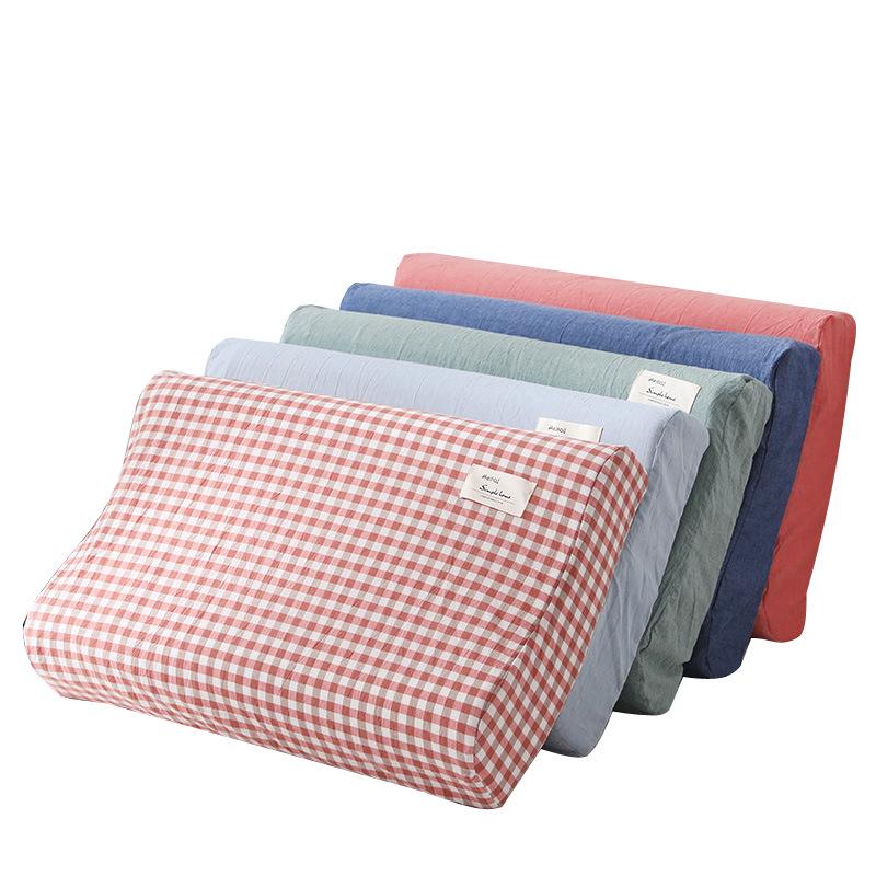 Latex Memory Pillow with Cotton Pillowcase for Children, 50x30cm, Washable, Four Seasons Use, Pillowcase 60x40cm.