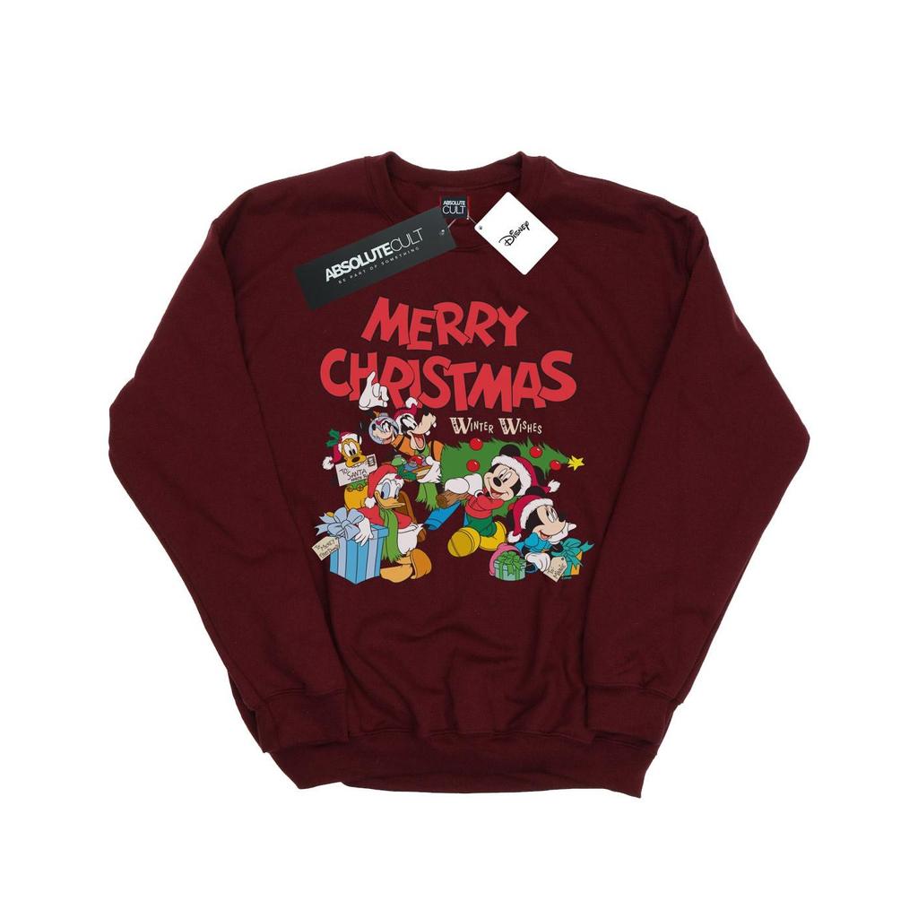 Disney Girls Mickey And Friends Winter Wishes Sweatshirt