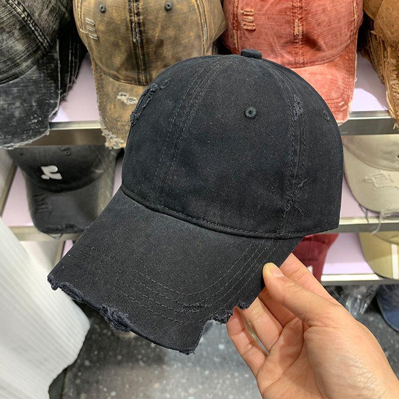 

Cotton Baseball Cap With Curved Brim And Sun Protection For Casual Men Women Black