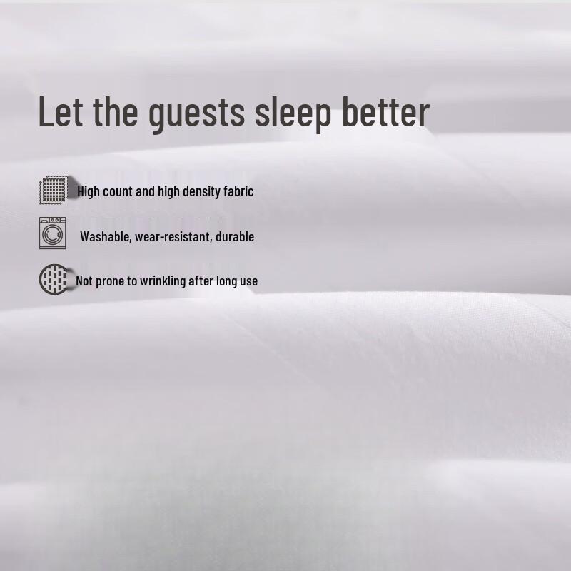 Mling Hotel Thickened White Satin Stripe Duvet