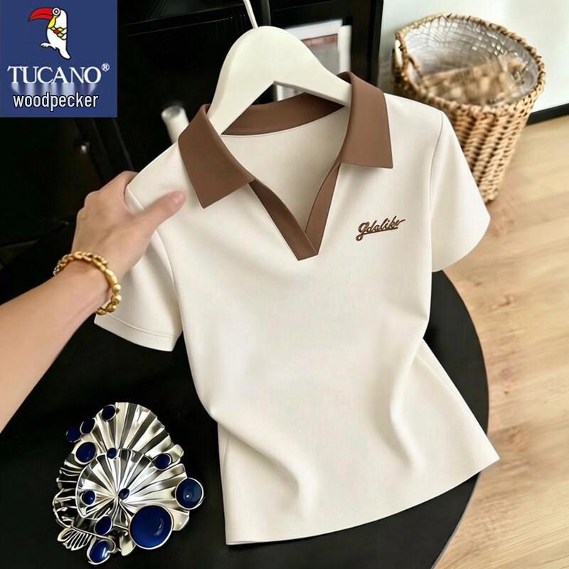 TUCANO Women's Short Sleeve Lapel Polo Quick-Dry Top