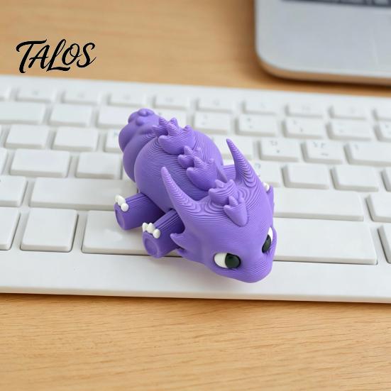 Printed Dragon Ornament 3D Figurine, with Movable Joints, Durable Playful Desk Accessory Exquisite Details Ornament, Cute Mini Desktop Decoration