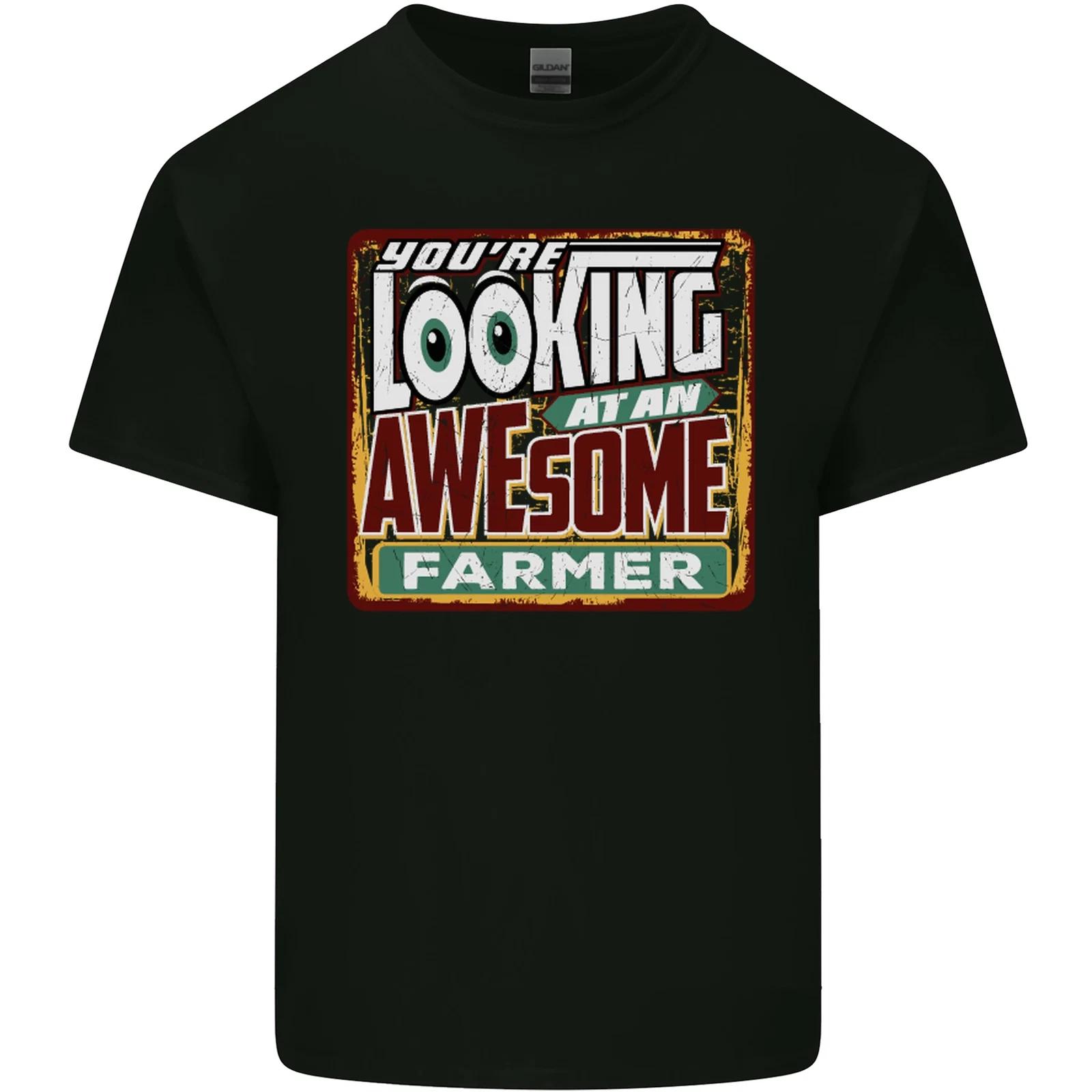 Youre Looking at an Awesome Farmer Kids T-Shirt Childrens S