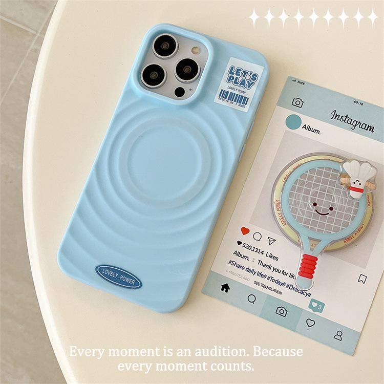 Badminton Table Tennis Suitable for Iphone16 Magnetic 13 Bracket Mobile Phone Case Apple 15 Rotating Full Cover Protective Case
