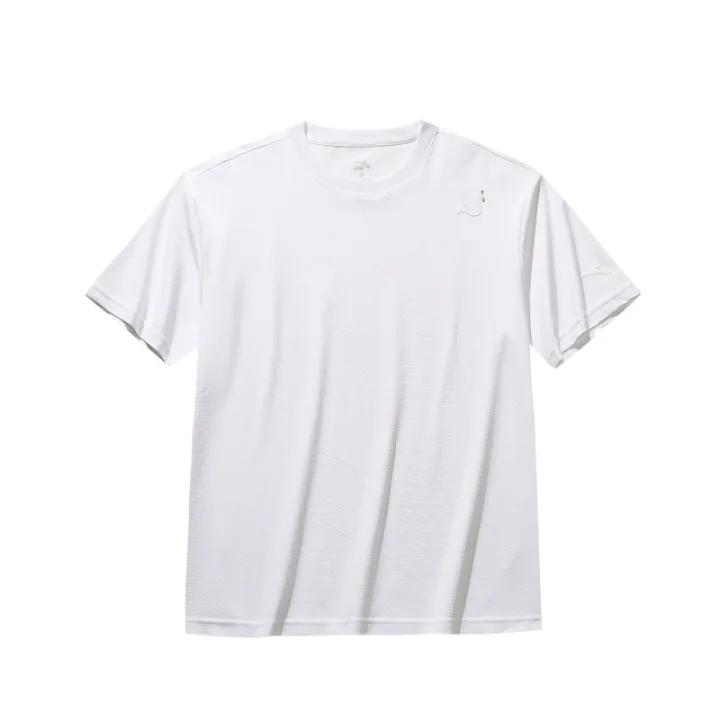 Anta Iconic Lifestyle Series Simple Solid Color Breathable T-Shirt Men Tops 152628110-1 S