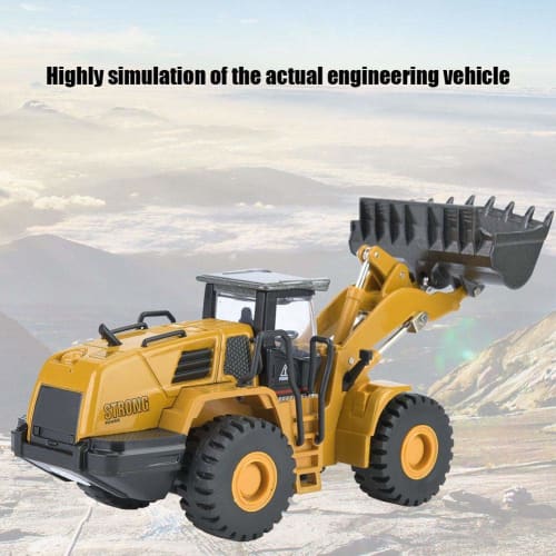 Wheel Loader Model, Construction Wheel Loader Model, 1714 1:50 Alloy Wheel Loader Model Engineering Construction Vehicle Toy Truck Toy, Suitable for C