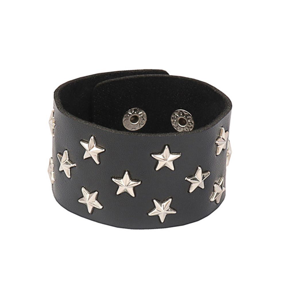 DIEZI Punk Goth Bat Skeleton Wrap Bracelet Women Men Vintage Harajuku Black PU Leather Chain Bracelet Bangles Halloween Jewelry