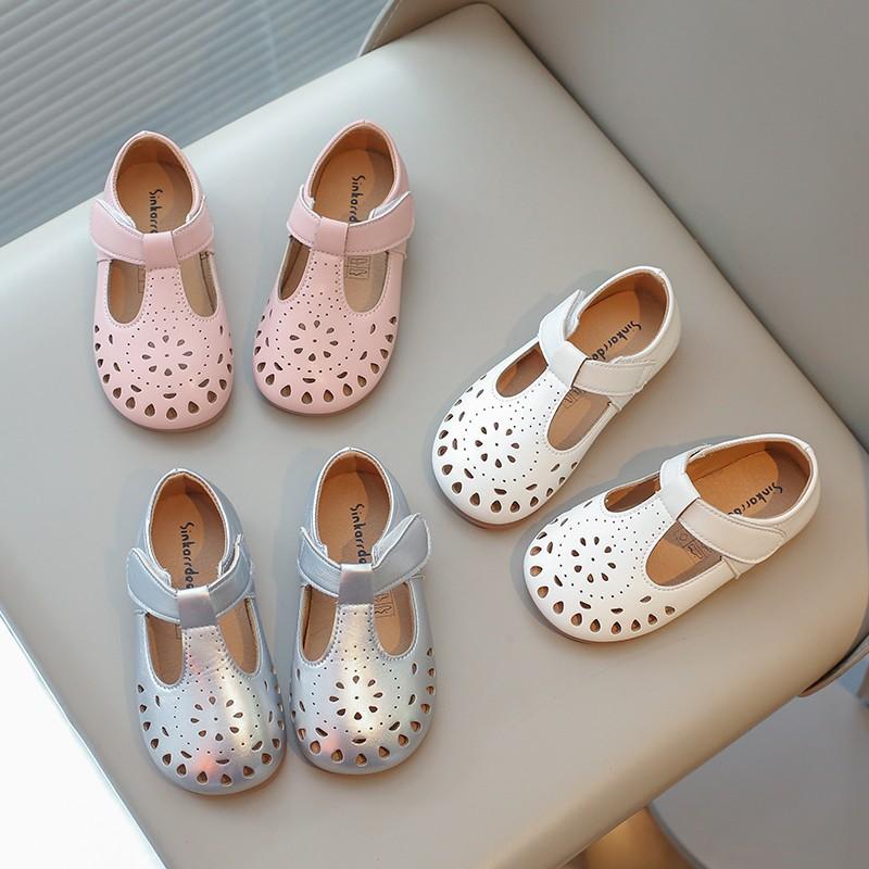 Simplicity Girl Shoe Autumn New Hollow Princess Shoe Fashion Girl Party Dresses Soft Sole Girls School Shoe Versatile Girl Dress