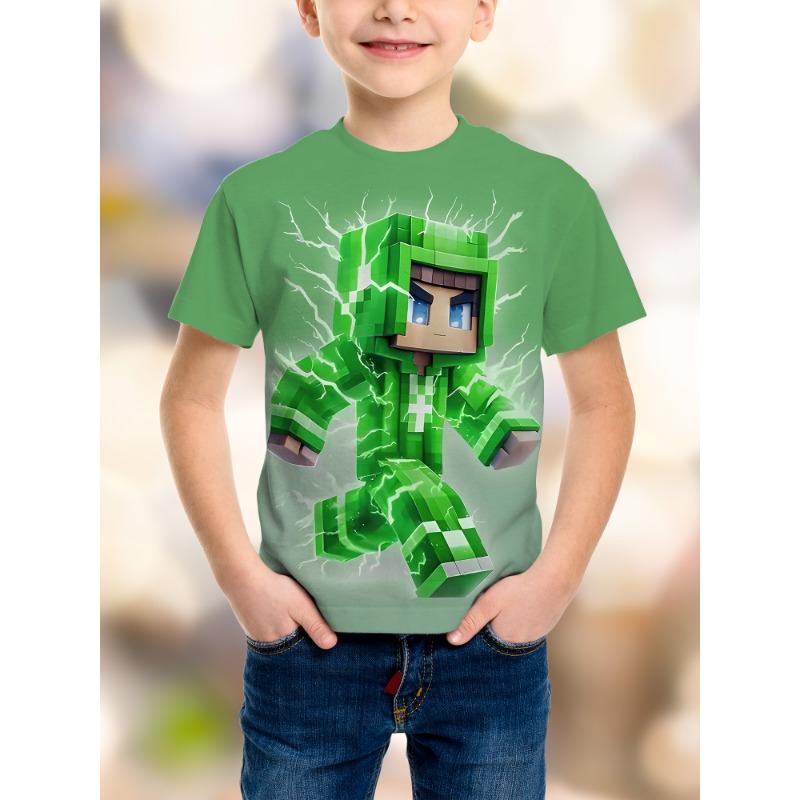 Mój Mówiący Tom Dziecięcy T-shirt z krótkim rękawem drukowany w 3D, Odzież modna dla chłopców, Codzienny wygodny top
