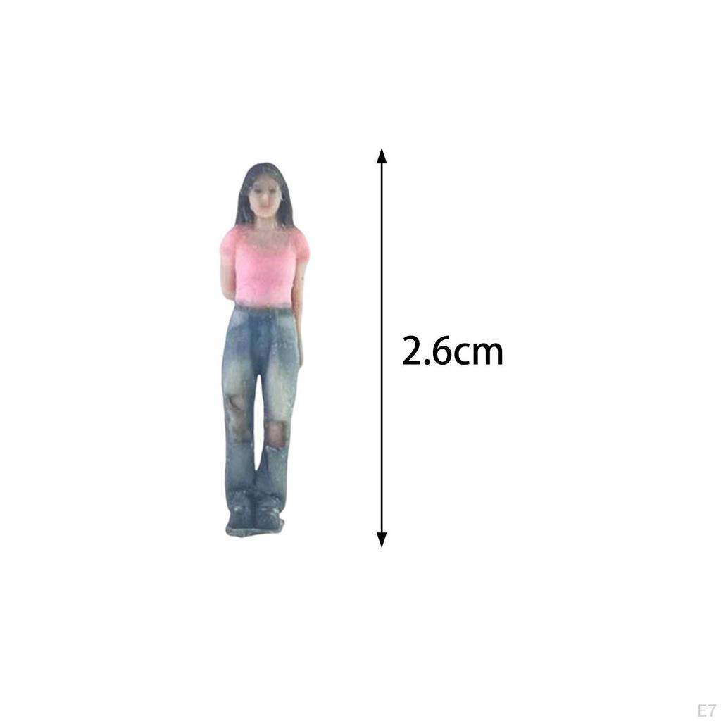 1/64 Girl Figure Dioramas Movie Props Layout Train Railway DIY Projects S Scale Micro Landscape Hand