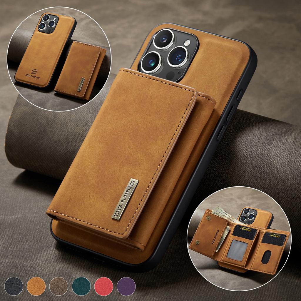 2 In 1 Detachable Magnetic Leather Case for IPhone 16 Pro Max 15 14 13 12 Xs XR 7 8 Plus Se2020 Wallet Cover Cards Holder Pocket