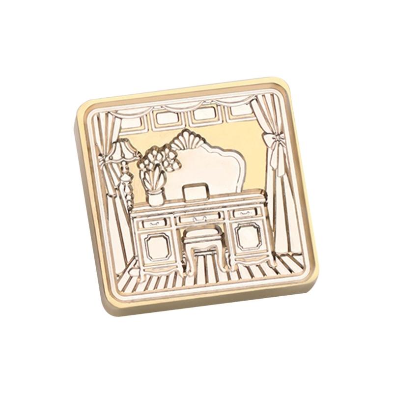 Siegellack Stempel Kopf für Dichtung Umschlag Hochzeit Einladung DIY Scrapbooking, Haus Muster Wachs Dichtung Stempel Kopf X3UC