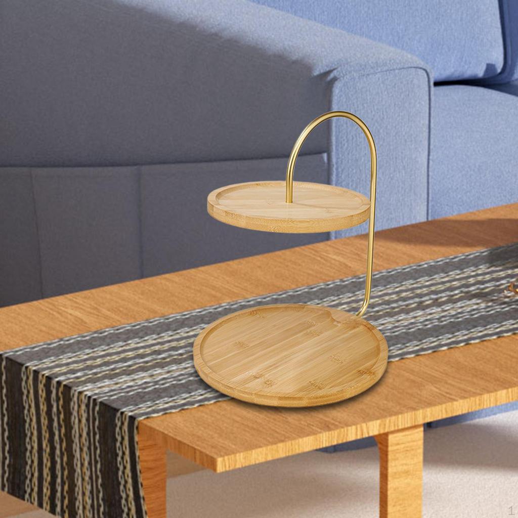 Bamboo Cupcake Stand Dessert Display Stands Table for Celebration