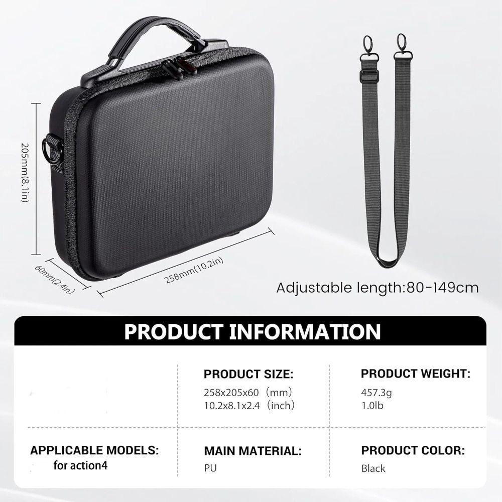 Hard Shell Carrying Case Waterproof Sports Camera Organizer for DJI OSMO Action3/4/5 Pro Travel