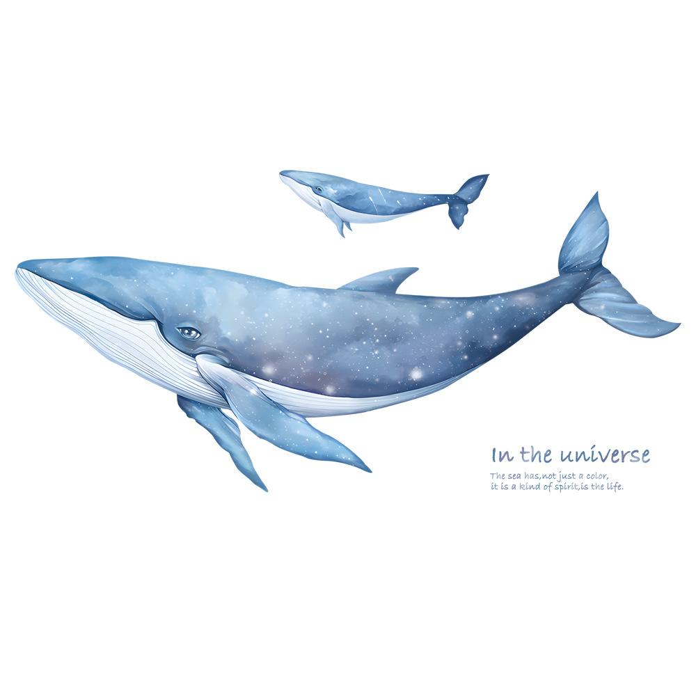 Marine Animals Whale Wall Stickers Home Bedroom Living Room Decoration