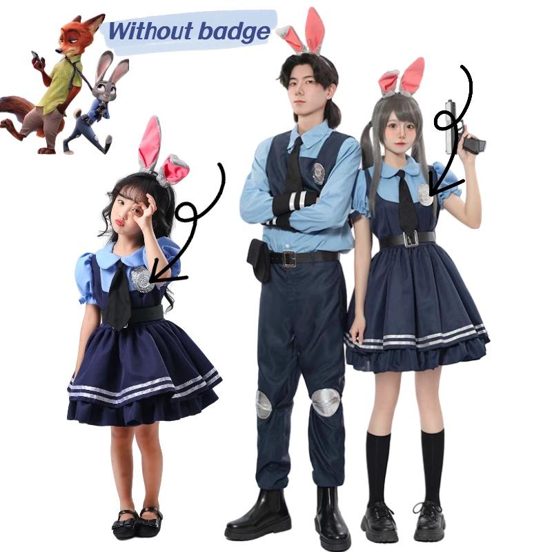 Crazy Animal City Cos Judy Bunny Cosplay Costume Set