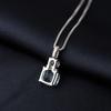 Potiy Cushion Natural Sky Blue Topaz 925 Sterling Silver Pendant Gemstone Statement Necklace Women No Chain Cute Valentines Gift