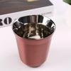 80/160ML Espresso Mugs Stainless Steel Coffee Milk Water Drink Breakfast Cups 304 Insulated Double Wall Dishwasher Safe Texture