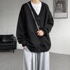 Übergröße Koreanischer Stil V-Ausschnitt Strickjacken Herren Taschendesign Einfacher Pullover Herbst Neu Beliebt Herren Freizeit Täglich Gestrickter Mantel