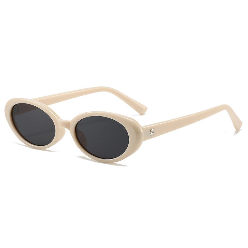 Retro Vintage Ovale Sonnenbrille Damen Marken-Designer Runde Sonnenbrille Herren UV400 Punk-Stil Luxus Brillen Damen Oculus