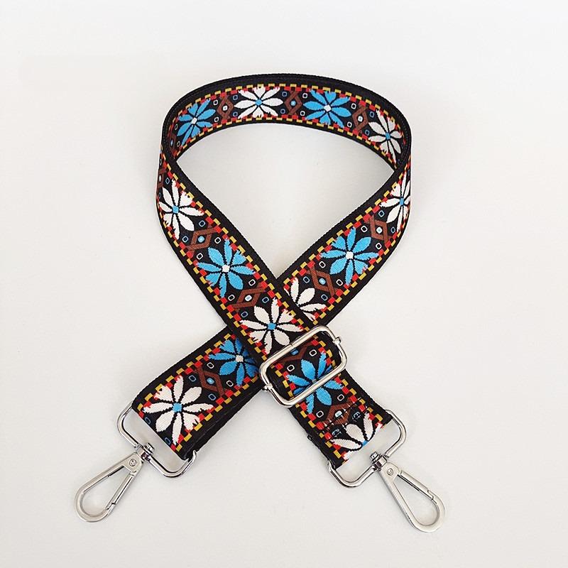 Ethnic Style Bag Accessories Color Printed Webbing Luggage Wide Shoulder Strap Single Shoulder Oblique Span Extended Bag Strap