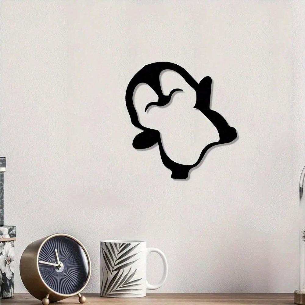 Penguin Metal Wall Art Iron Decor for Nursery Youth Room