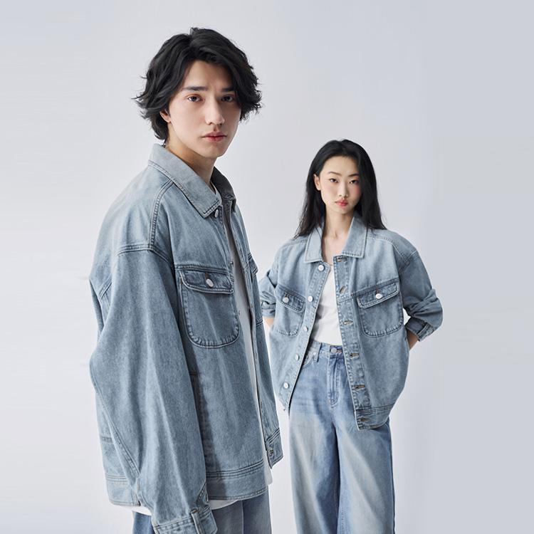 Lee Denim Jackets Unisex Lapel Moderate Straight Fit LUT010804203487A08744