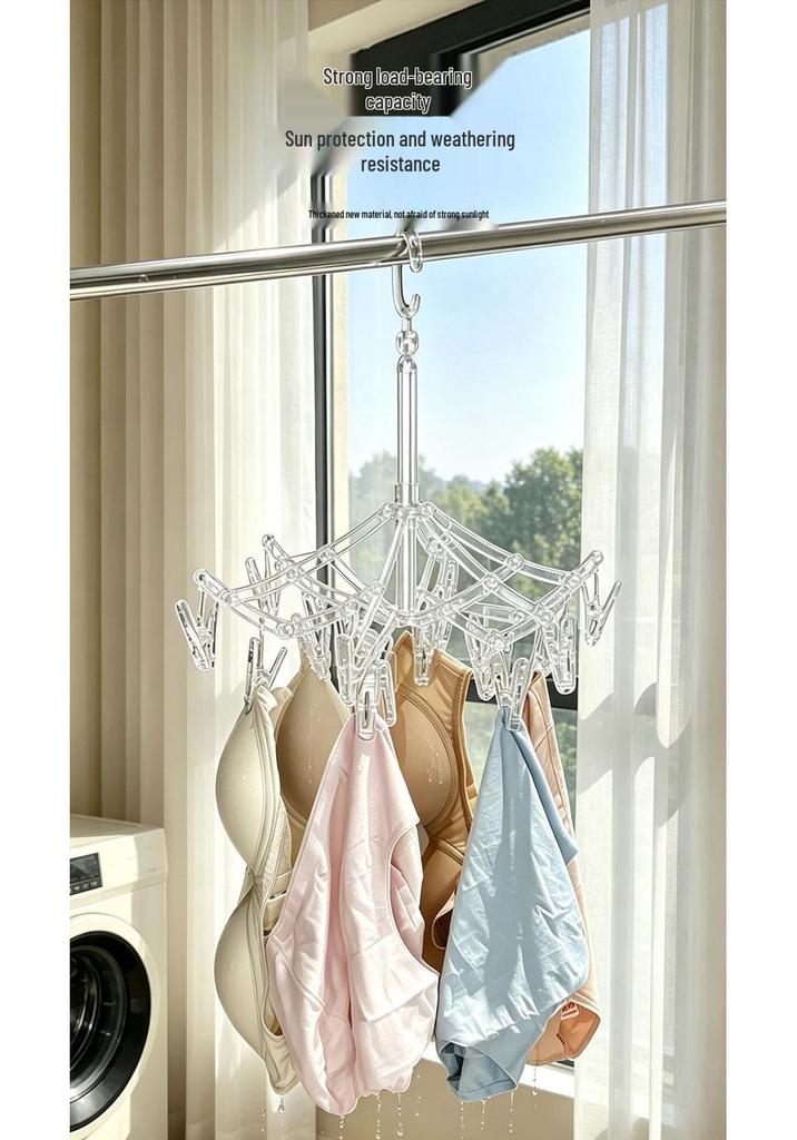 Wall-Mounted Clothes Drying Rack with Suction Cups for Socks and Underwear
