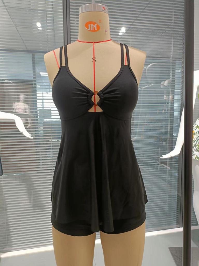 Costum de Înot Damă Imprimat Split Fără Suport De Oțel Și Tampoane Sutien