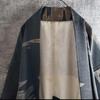 Used Vintage Kimono Haori Japanese Pattern Black Japanese Mode Cardigan Old Clothes